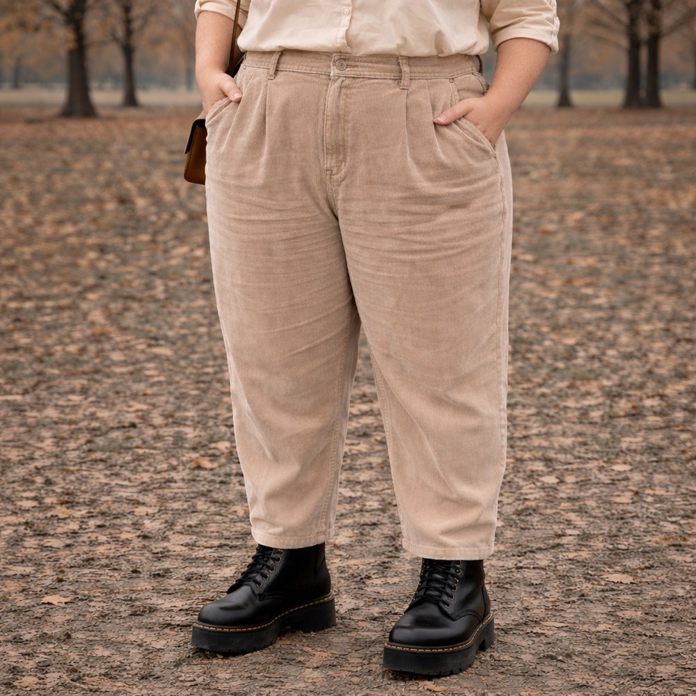 Woolrich Women’s Khaki 1964 Tan Corduroy Straight Leg Pants Sz 18